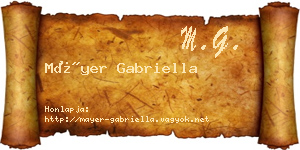 Máyer Gabriella névjegykártya