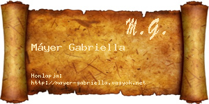 Máyer Gabriella névjegykártya