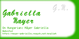 gabriella mayer business card